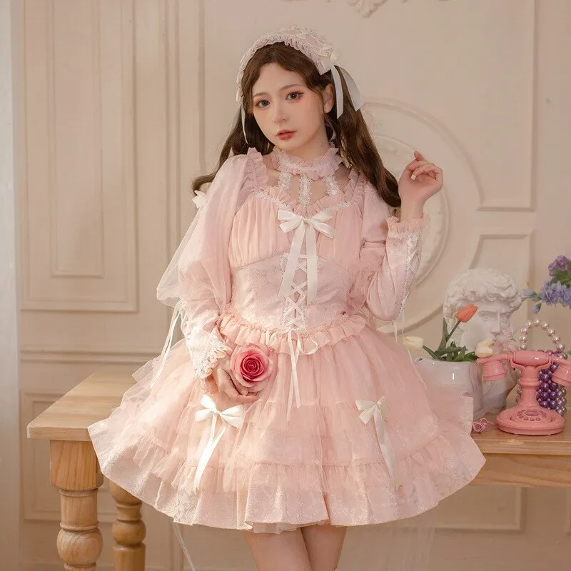 The Beginning of Love ~ Sweet Princess Long Sleeve Lolita Dress by Yomi