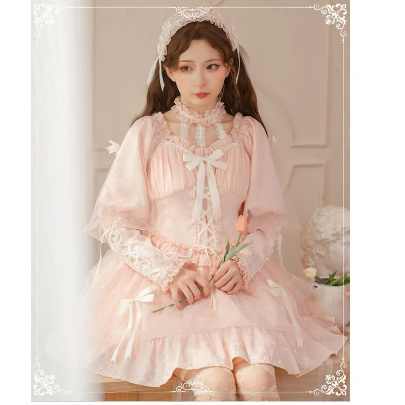 The Beginning of Love ~ Sweet Princess Long Sleeve Lolita Dress by Yomi