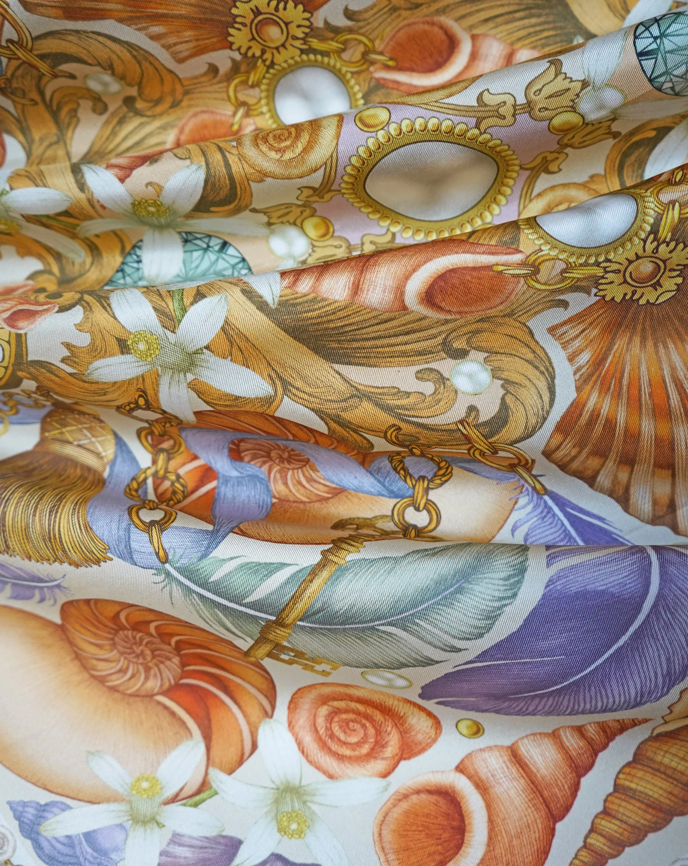 The Shell & Starfish Silk Neckerchief | 45x45cm [Preorder]