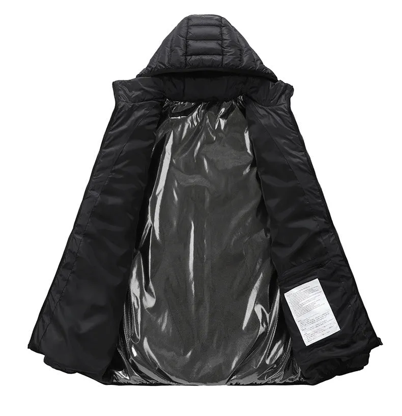 Unisex 25 Area Hooded Heated Lightweight Coat