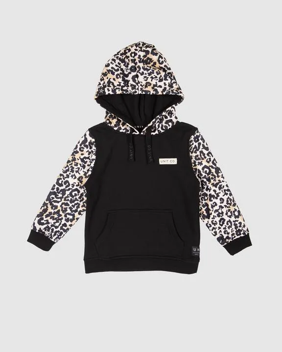 Unit 2022 Kids Fleece Hoodie Majesty Leopard