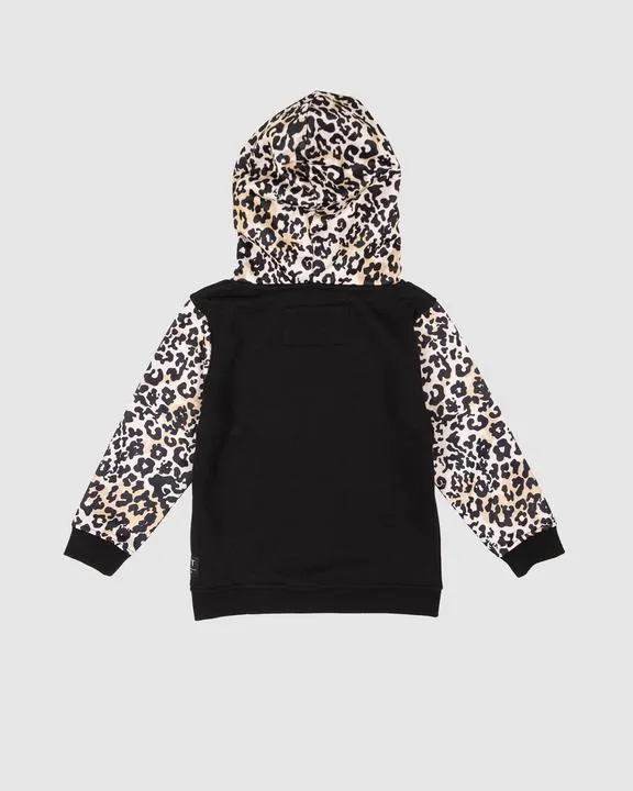 Unit 2022 Kids Fleece Hoodie Majesty Leopard