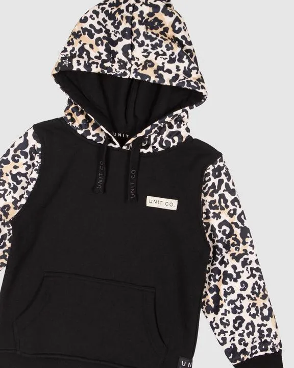 Unit 2022 Kids Fleece Hoodie Majesty Leopard