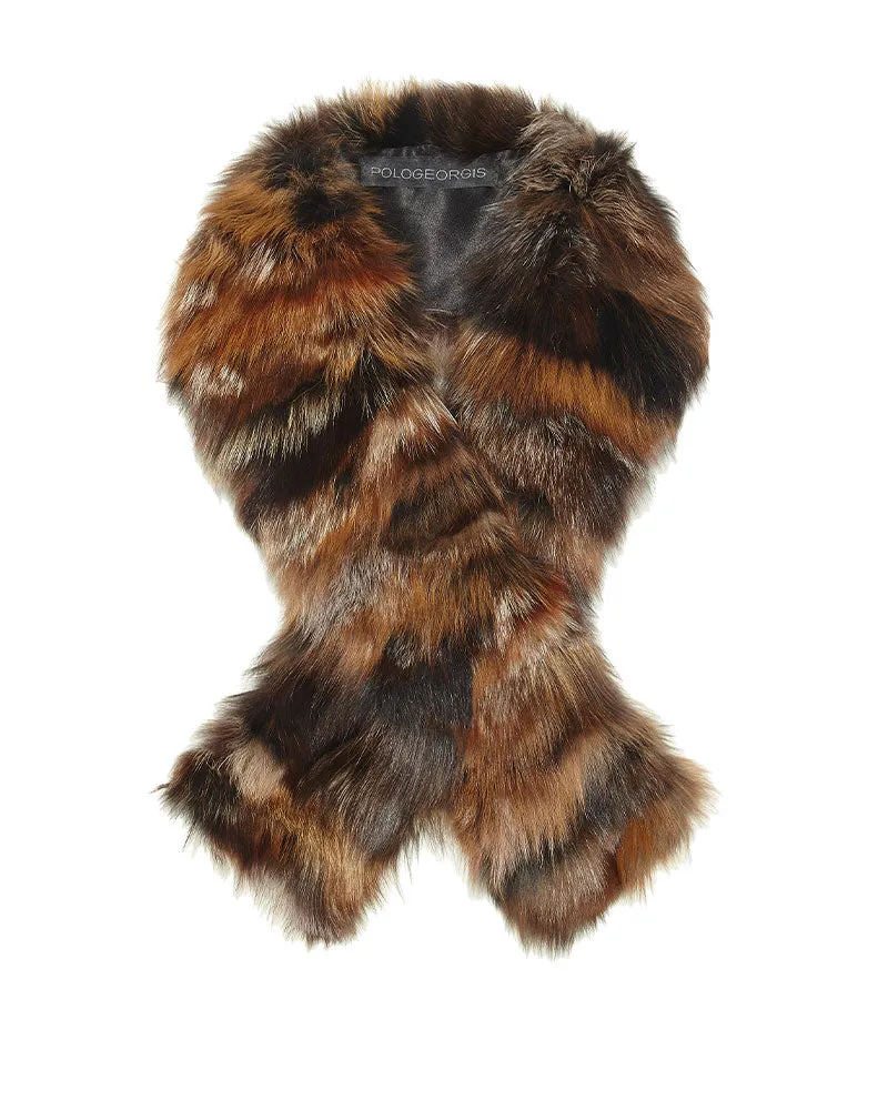 Upcycled Patchwork Fox Fur Scarf