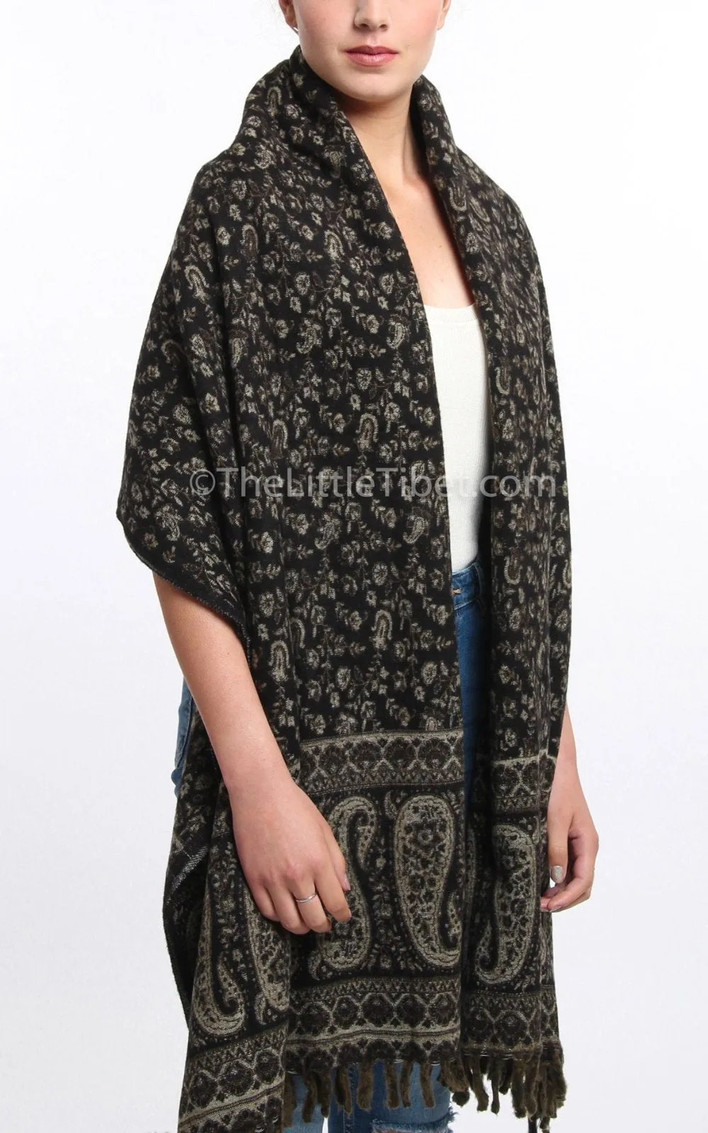 Urban Obsessed Black Tibet Shawl - TS94-4 black