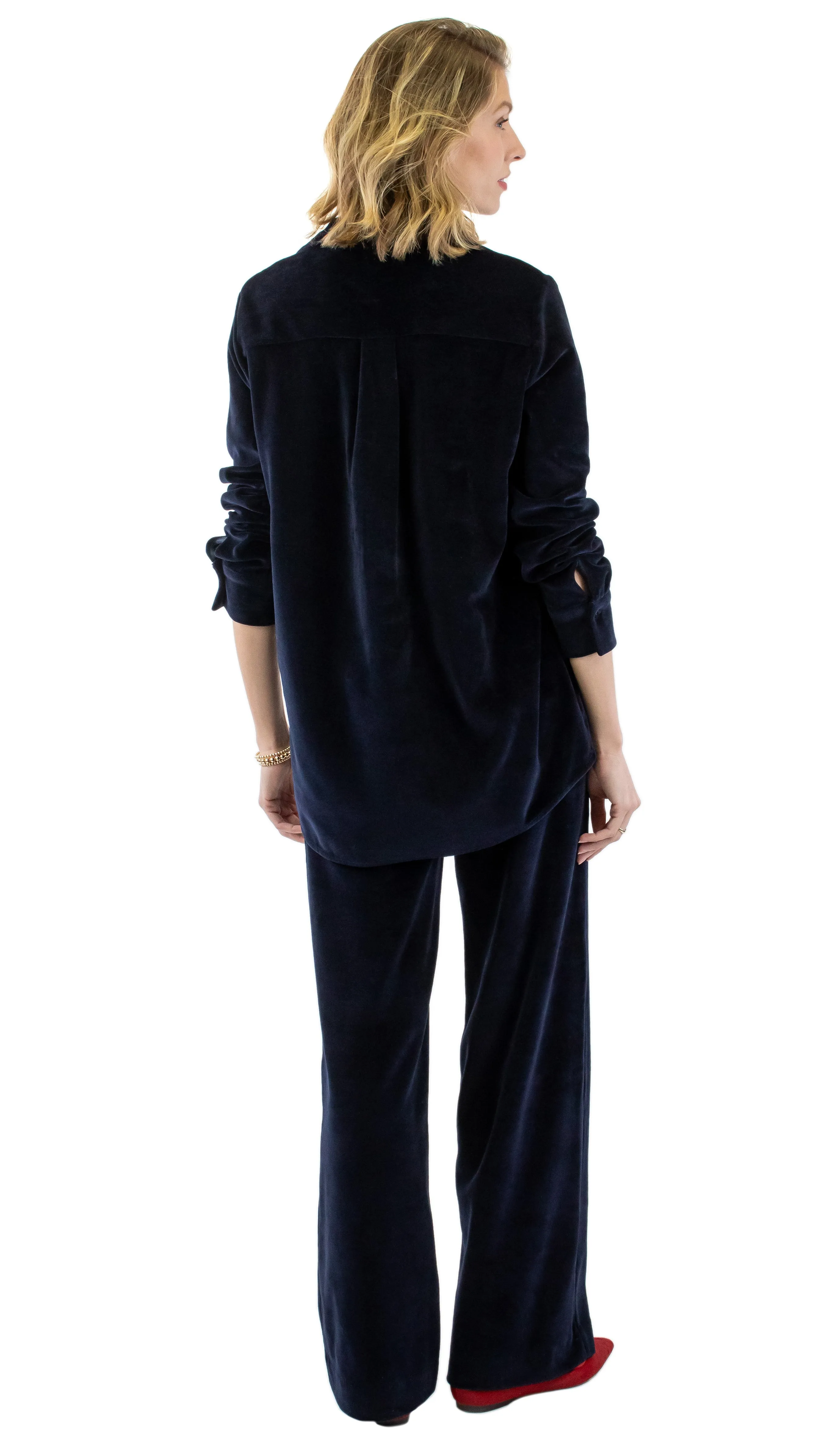 Velour Velvet Pant - Navy