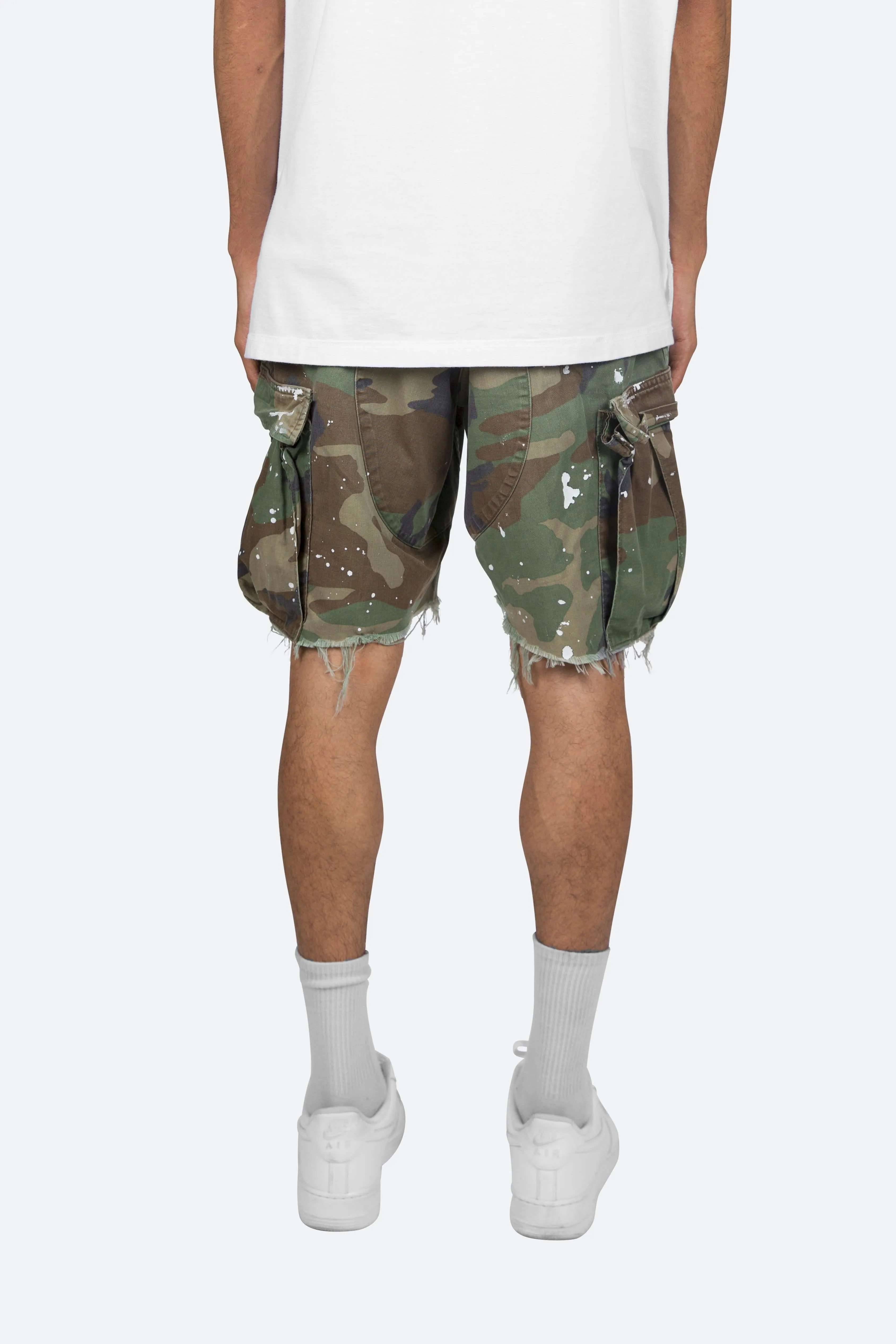 Vintage Splatter Cargo Shorts - Camo