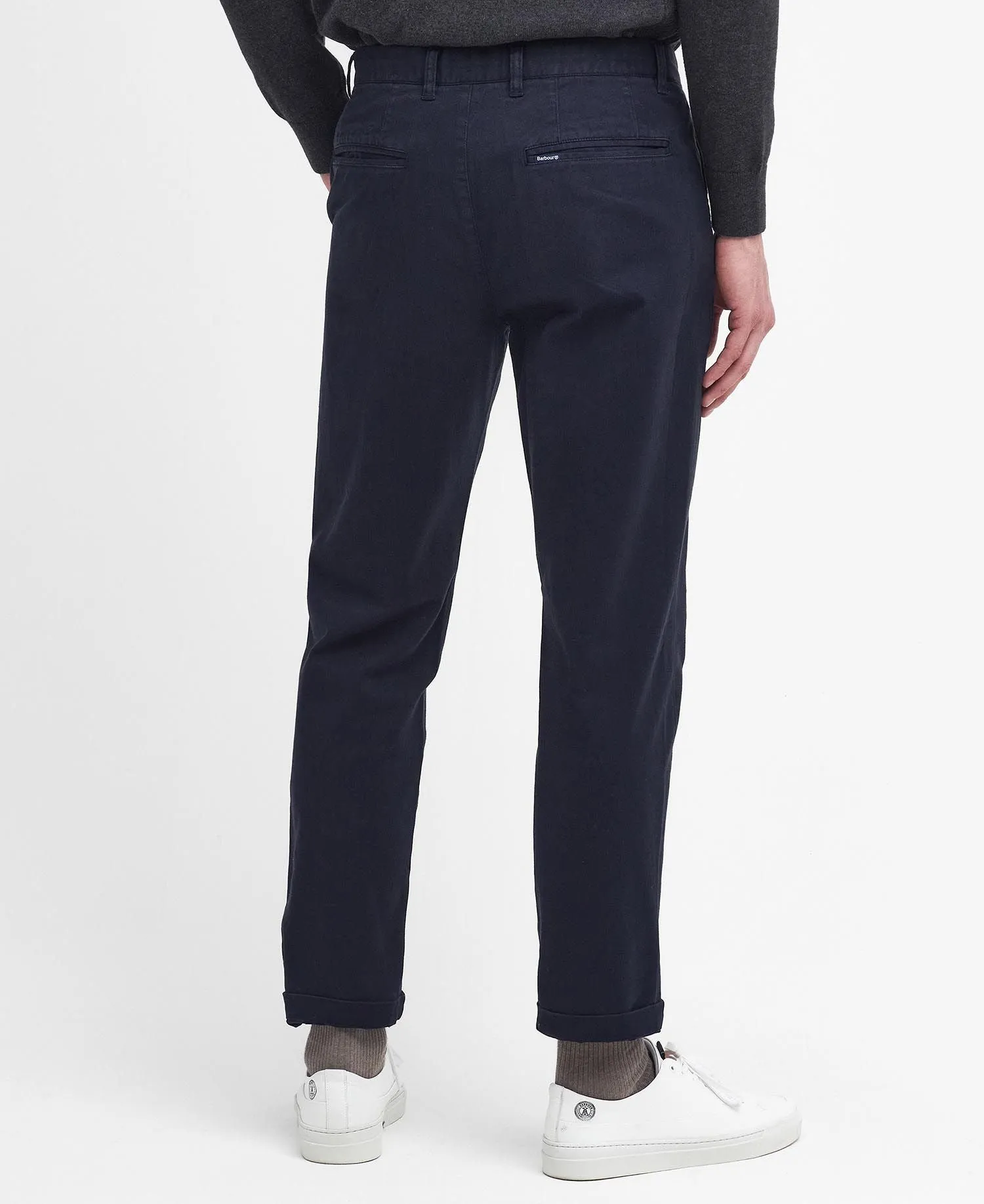 Washed Stretch Twill Tailored Fit Trouser - Dark Navy