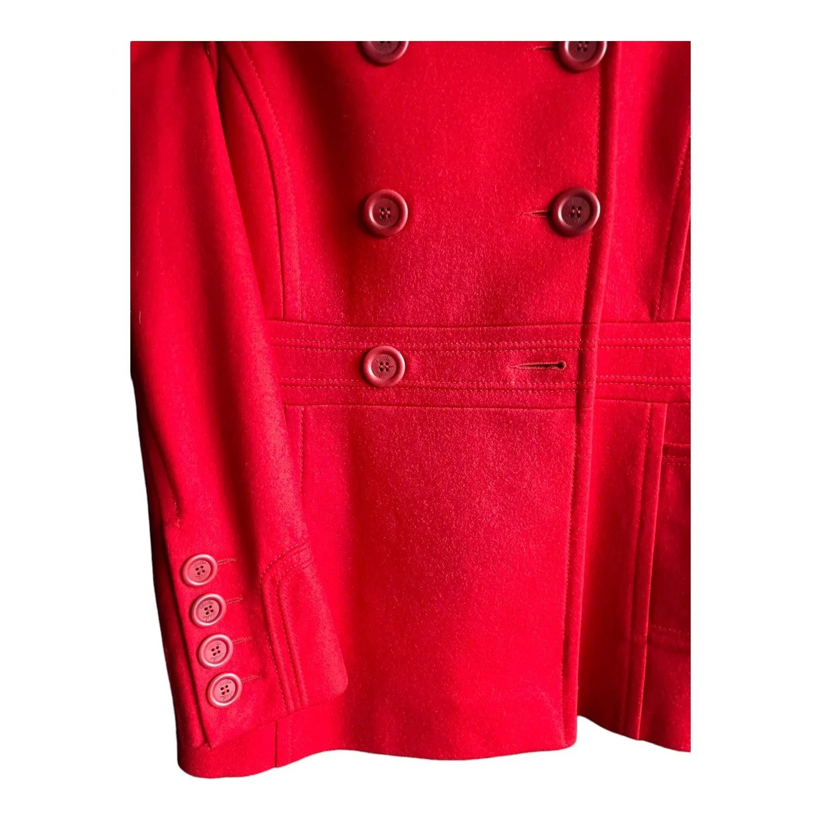 Whistles 100% Wool Red Jacket UK Size 10