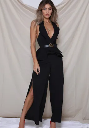 Wild child black jumpsuit