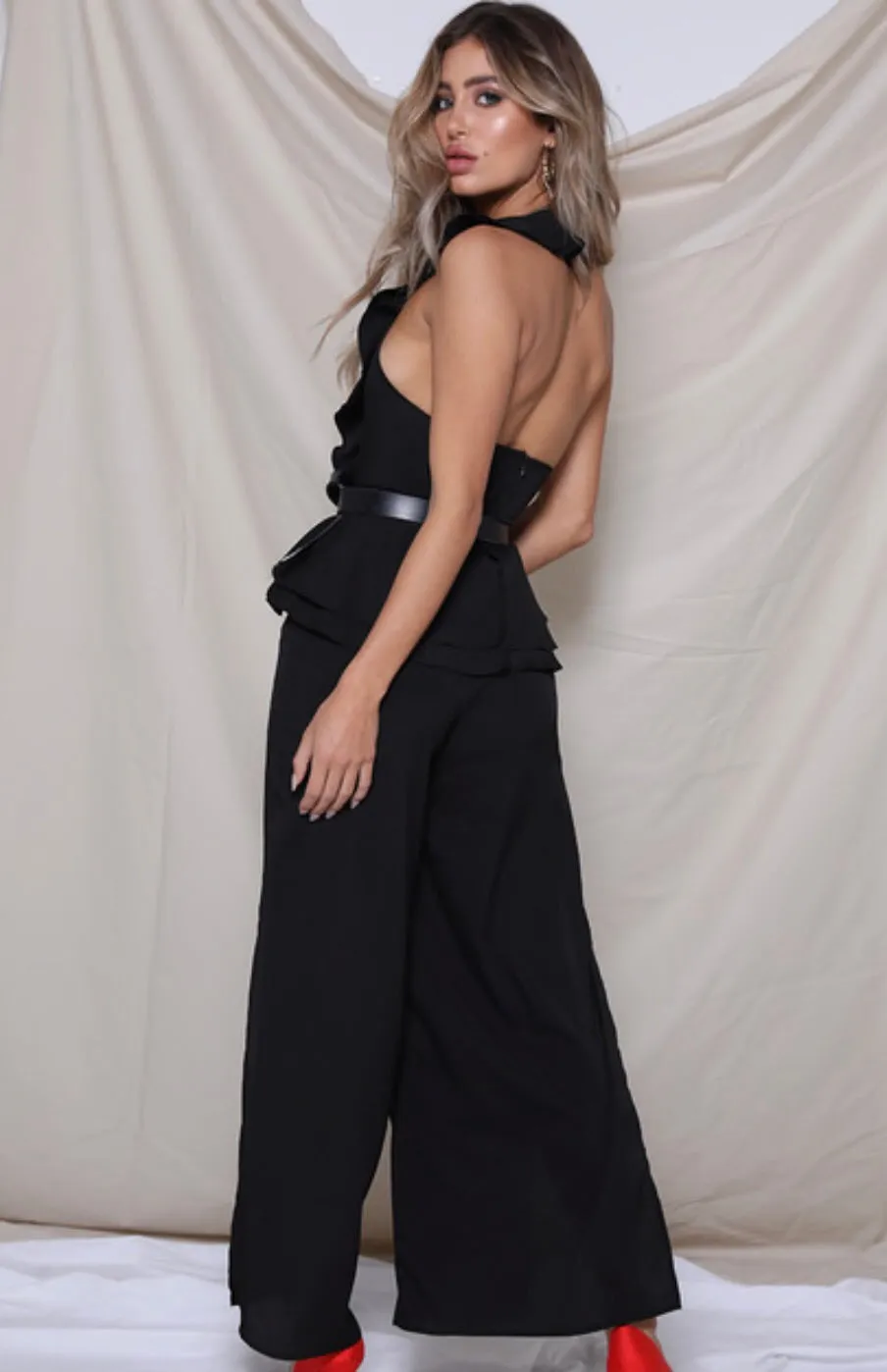 Wild child black jumpsuit