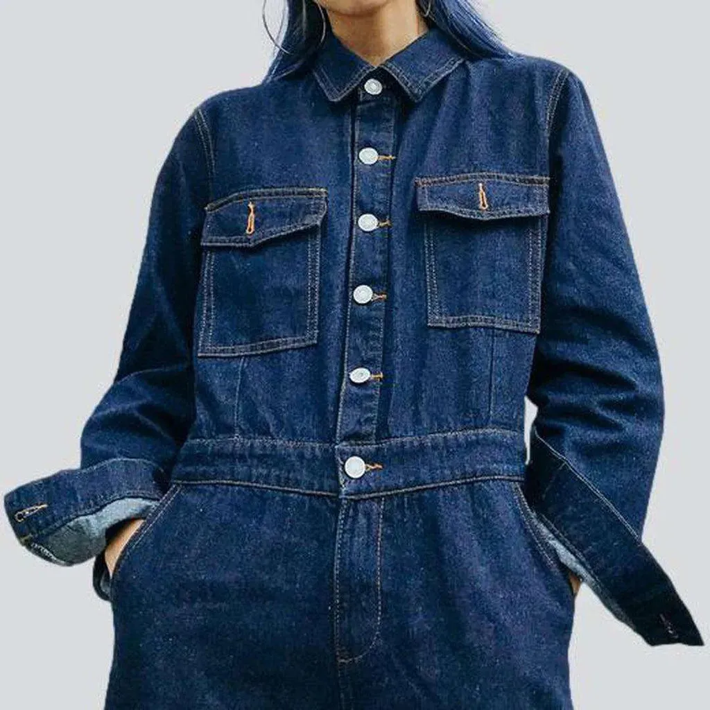 Women's denim jumpsuit