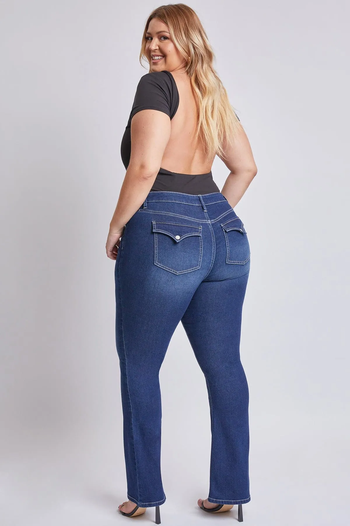 Women's Plus Size Sustainable Mid Rise Boot Cut Jeans