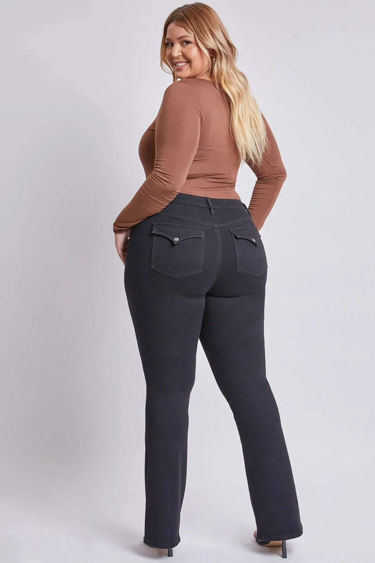 Women's Plus Size Sustainable Mid Rise Boot Cut Jeans