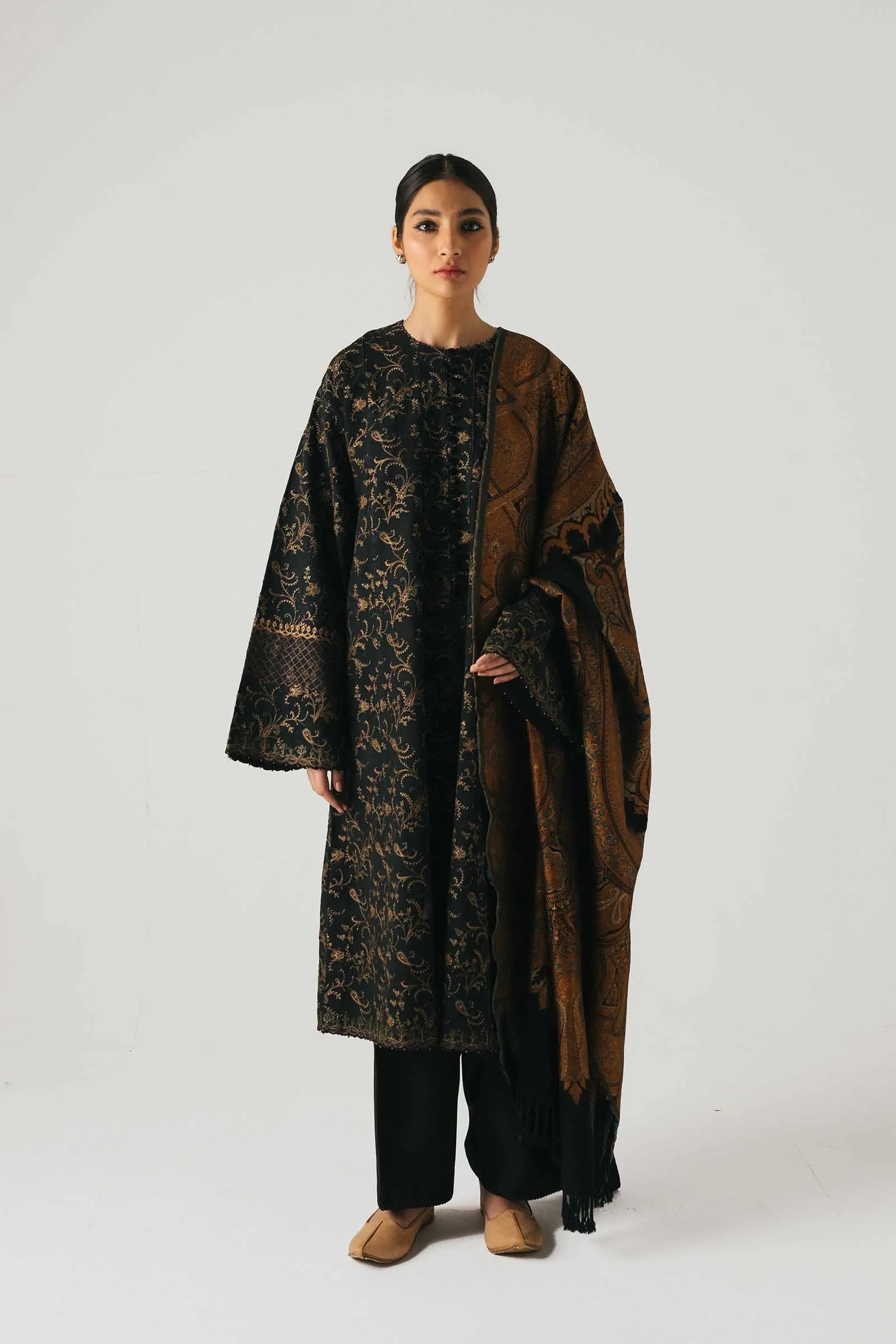 Zara Shahjahan Winter Collection (with Shawl) – Bano