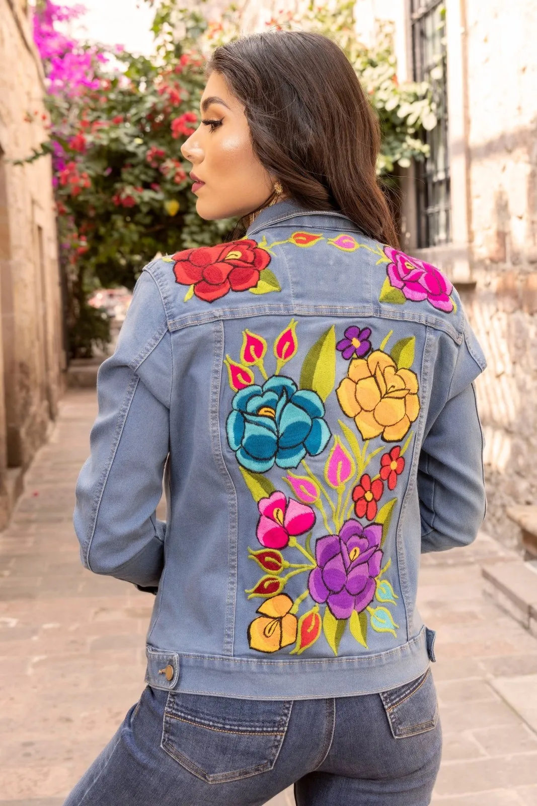 Zinacatan Floral Denim Jacket