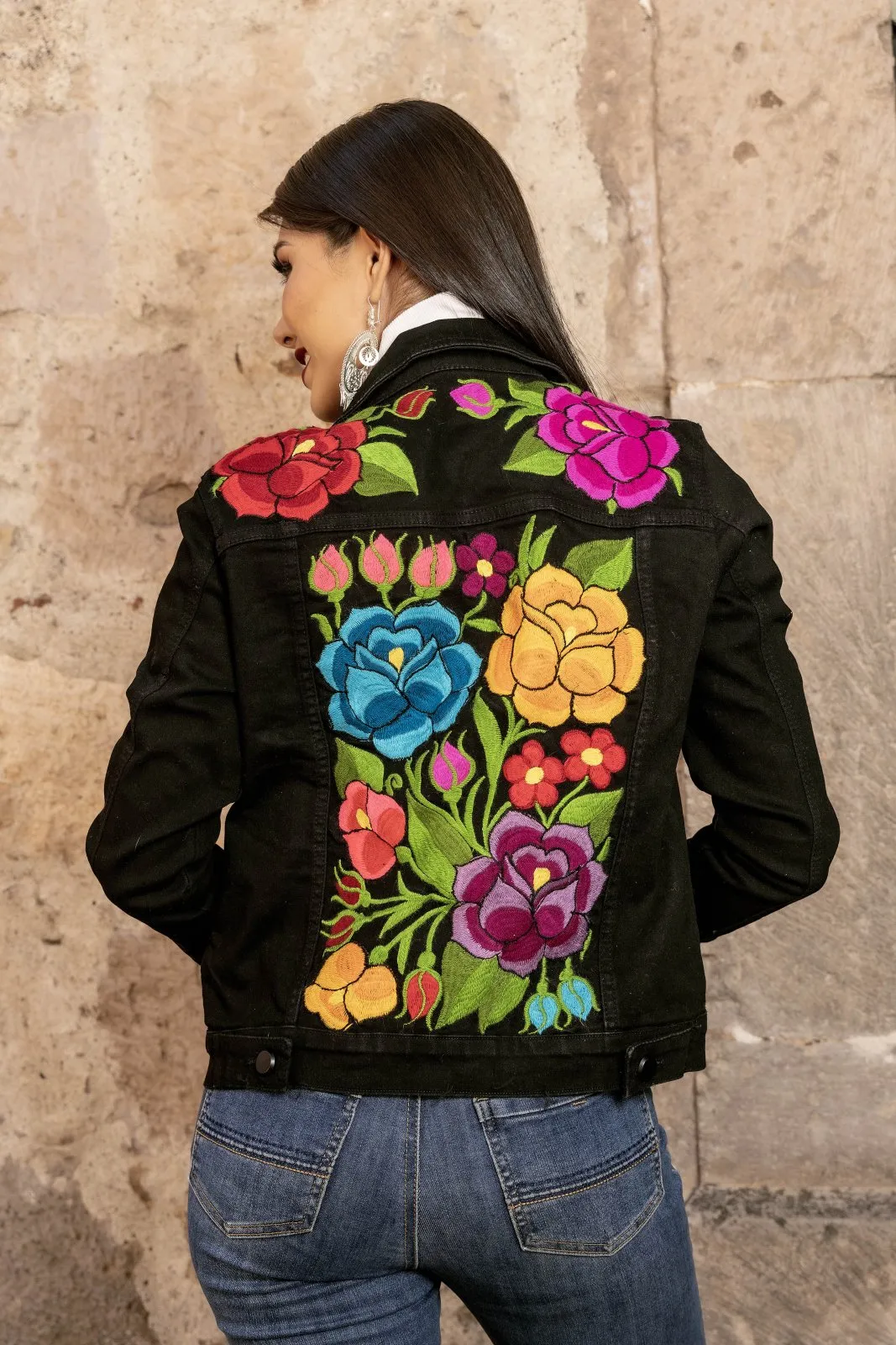 Zinacatan Floral Denim Jacket